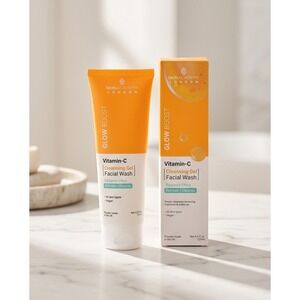Skin Academy London Glow Boost Vitamin-C Cleansing Gel Facial Wash 125ml NIB